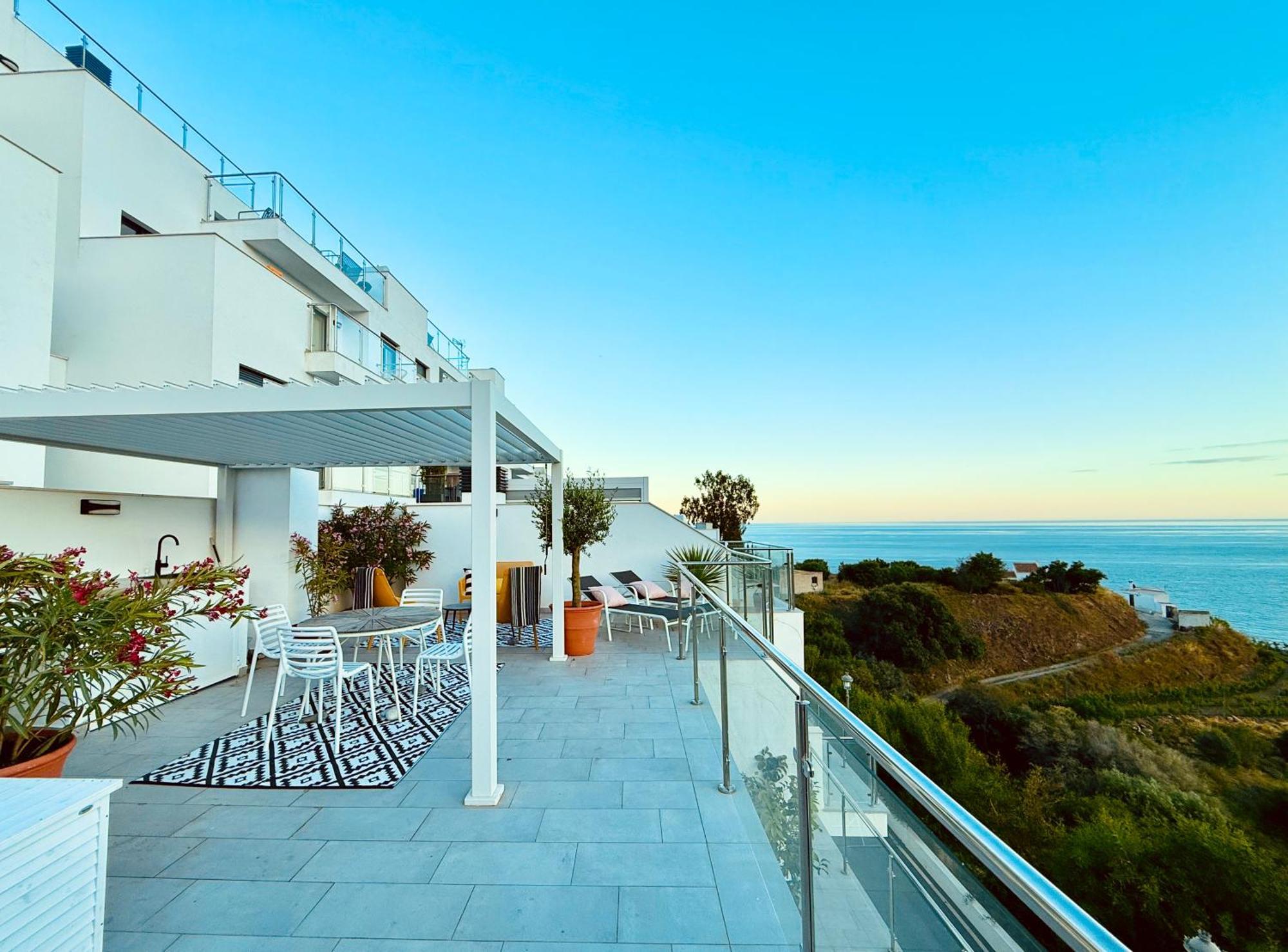 Ferienwohnung Penthouse Balcon Del Mar 121 Casasol Nerja Exterior foto